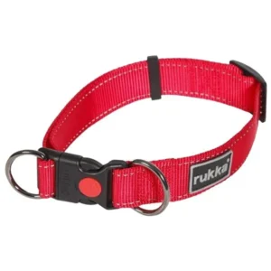 How Reflective Dog Collars and Blinkers Enhance Night-time Walks: 5 Safety Tips 3 Rukka Bliss Adjustable D Ring Safety Lock Dog Collar Red Large