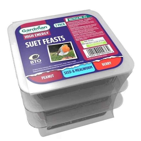 Gardman Wild Bird Care Suet Feast Triple Pack