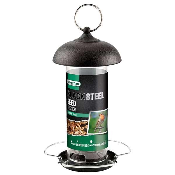 Gardman Wild Bird Care Black Steel Standard Seed Feeder 1 Gardman Wild Bird Care Black Steel Standard Seed Feeder