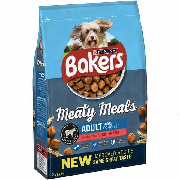 Bakers Meaty Meals Beef 2.7kg Dry Dog Food 1 Bakers Meaty Meals Beef 2.7kg Dry Dog Food