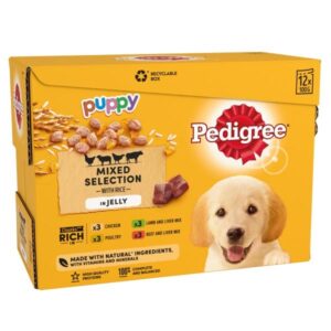 Pedigree Meat Selection in Jelly Puppy 12x100g Wet Dog Food