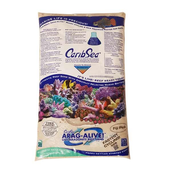 Caribsea Arag-Alive Fiji Pink Reef Sand 20 lbs