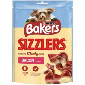 Bakers Sizzlers Bacon 90g Dog Treat