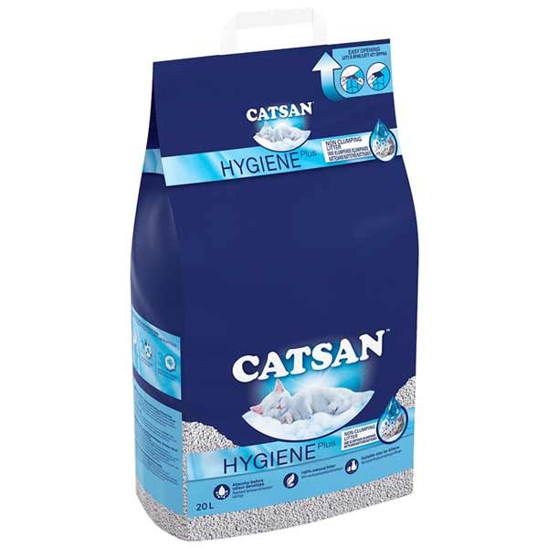 Catsan Hygiene+ Non Clumping Litter 20 Litres
