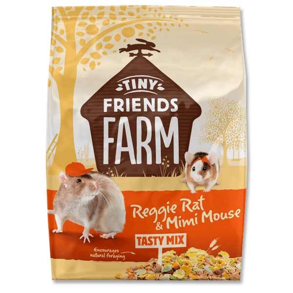 Tiny Friends Farm Reggie Rat & Mimi Mouse Tasty Mix 850g