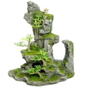 Betta Tall Rock Formation With Plant