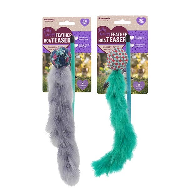 Rosewood Feather Boa Assorted Cat Toy
