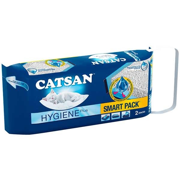 Catsan Hygiene+ Non Clumping Litter Smart 2 Pack 1 Catsan Hygiene+ Non Clumping Litter Smart 2 Pack