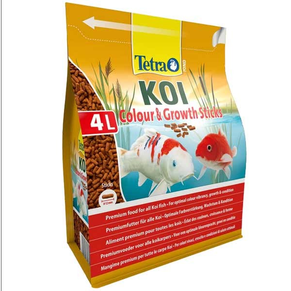 Tetra Pond Koi Colour & Growth Sticks 4 Litres / 1200g 1 Tetra Pond Koi Colour & Growth Sticks 4 Litres / 1200g