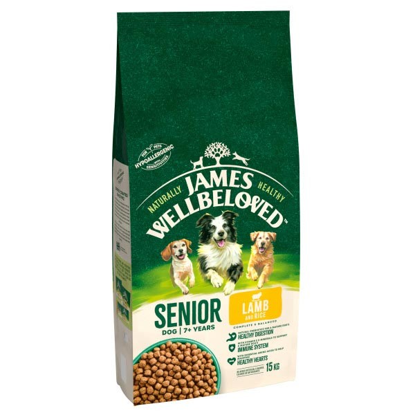 James Wellbeloved Lamb & Rice Senior 15kg Dry Dog Food 1 James Wellbeloved Lamb & Rice Senior 15kg Dry Dog Food
