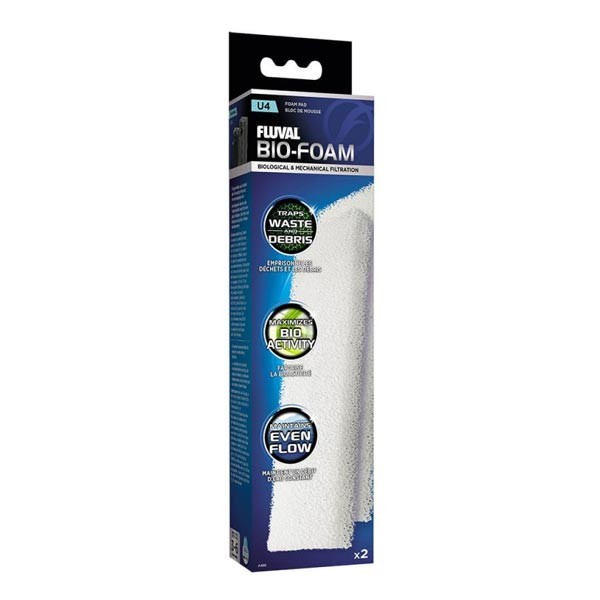 Fluval Bio-Foam Pad for U4 Underwater Filter 2 Pack 1 Fluval Bio-Foam Pad for U4 Underwater Filter 2 Pack