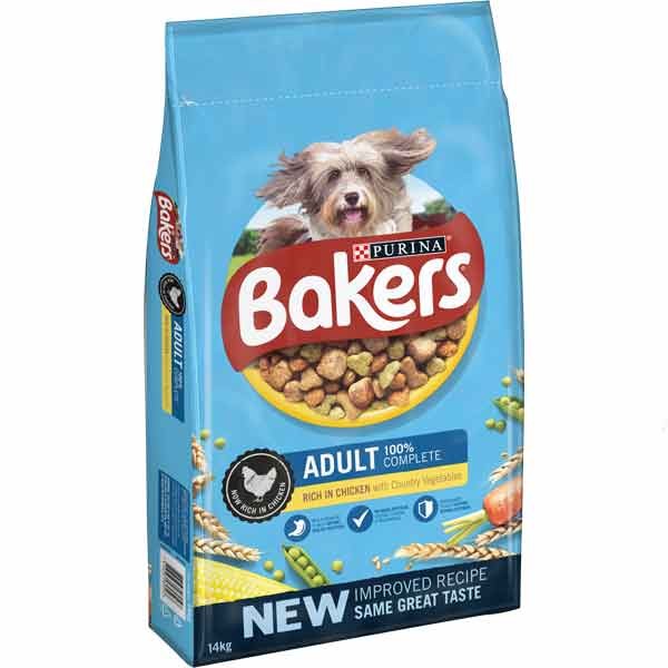 Bakers Complete Chicken & Veg Adult 14kg Dry Dog Food 1 Bakers Complete Chicken & Veg Adult 14kg Dry Dog Food