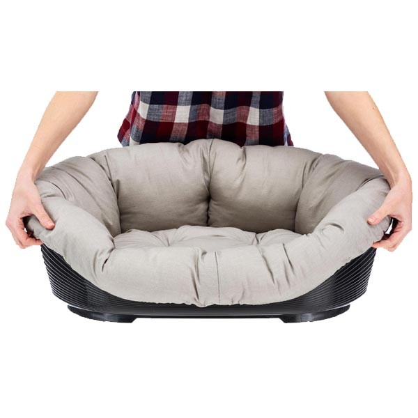 Ferplast Padded Sofa Cushion Grey for Siesta Deluxe Beds Size 4 3 Ferplast Padded Sofa Cushion Grey for Siesta Deluxe Beds Size 4 - Image 3