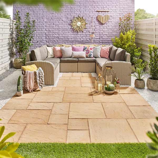 Abbey Paving 300x300mm York Gold 2 Abbey Paving 300x300mm York Gold - Image 2