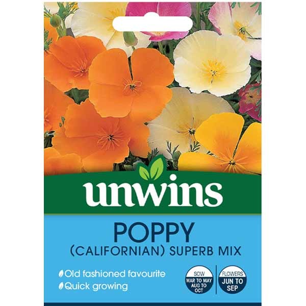 Unwins Poppy Californian Superb Mix Seeds 1 Unwins Poppy Californian Superb Mix Seeds