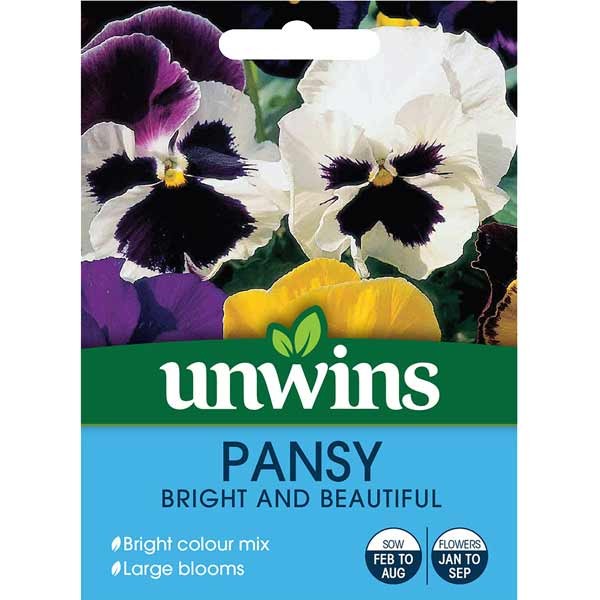 Unwins Pansy Bright And Beautiful Mix Seeds