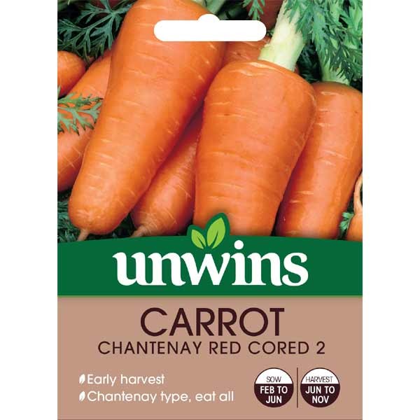 Unwins Carrot Chantenay Red Cored 2 Seeds 1 Unwins Carrot Chantenay Red Cored 2 Seeds
