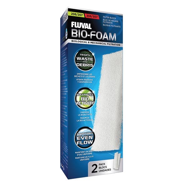 Fluval Bio-Foam for 206/306, 207/307 Canister Filter 2 Pack 1 Fluval Bio-Foam for 206/306, 207/307 Canister Filter 2 Pack