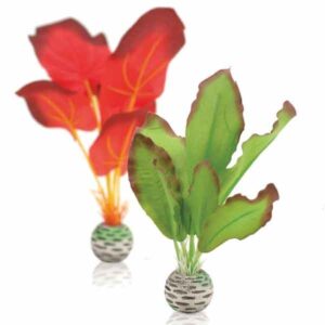 biOrb Silk Plant Set Green & Red Small 2 Pack