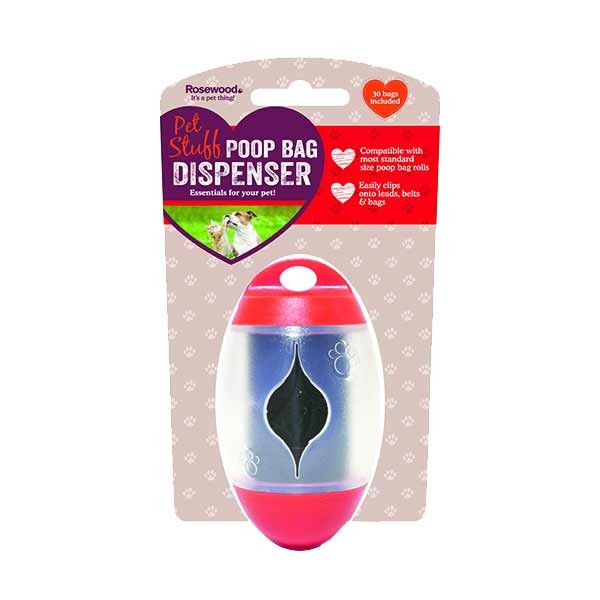 Rosewood Pet Stuff Dog Waste Bag Dispenser (Assorted Colours) 1 Rosewood Pet Stuff Dog Waste Bag Dispenser (Assorted Colours)