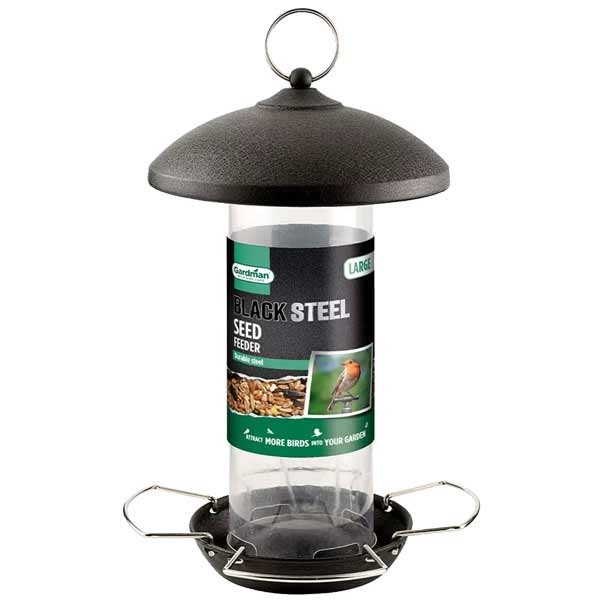Gardman Wild Bird Care Black Steel Large Seed Feeder 1 Gardman Wild Bird Care Black Steel Large Seed Feeder