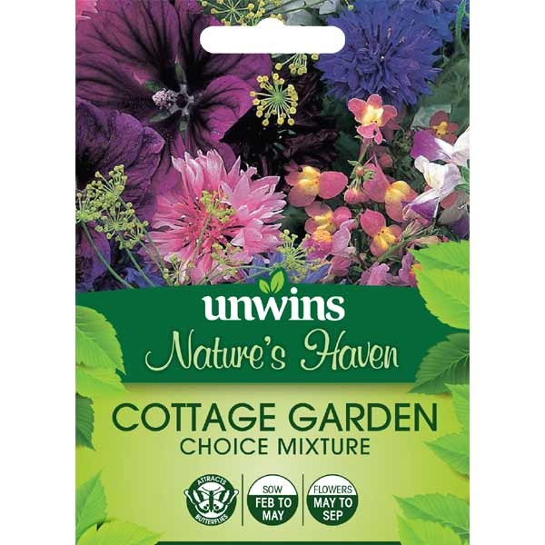 Unwins Nature's Haven Cottage Garden Choice Mixture Seeds 1 Unwins Nature's Haven Cottage Garden Choice Mixture Seeds