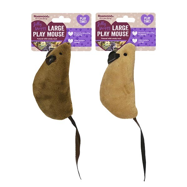 Rosewood Jolly Moggy Natural Catnip Large Play Mouse Single Cat Toy 1 Rosewood Jolly Moggy Natural Catnip Large Play Mouse Single Cat Toy