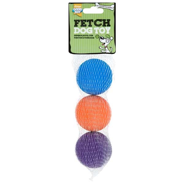 Good Boy & Active Sponge Ball 3 Pack Fun Dog Toy 1 Good Boy & Active Sponge Ball 3 Pack Fun Dog Toy