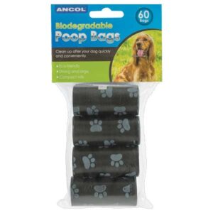 Ancol Biodegradable Dog Waste Bag Dispenser Refill 60pc
