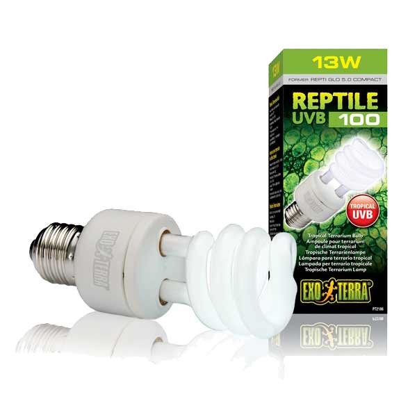 Exo Terra Tropical Terrarium UVB100 Bulb 13w 1 Exo Terra Tropical Terrarium UVB100 Bulb 13w