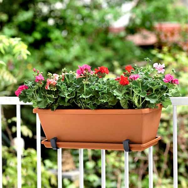 Elho Barcelona Trough Saucer Terra For Barcelona 40cm Planter 2 Elho Barcelona Trough Saucer Terra For Barcelona 40cm Planter - Image 2