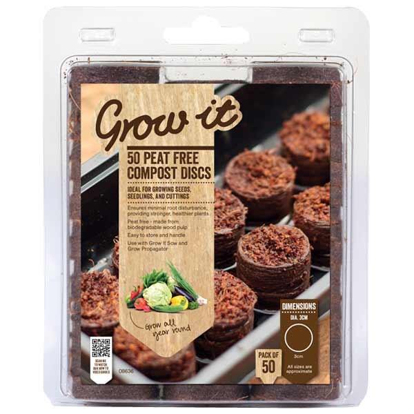 Grow it Peat Free Compost Growing Discs 50 Pack 1 Grow it Peat Free Compost Growing Discs 50 Pack