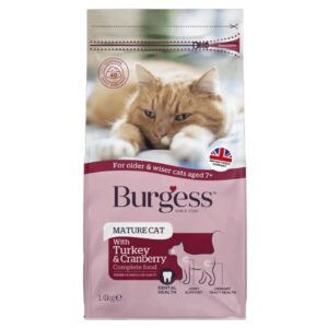 Burgess Turkey & Cranberry Mature 1.4kg Dry Cat Food