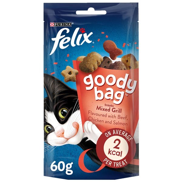 Felix Goody Bag Mixed Grill 60g Cat Treat 1 Felix Goody Bag Mixed Grill 60g Cat Treat