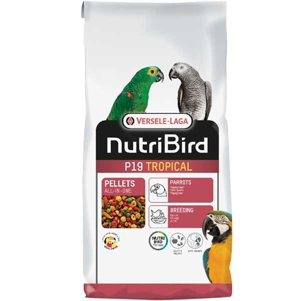NutriBird P19 Parrot Pellets Tropical 10kg 1 NutriBird P19 Parrot Pellets Tropical 10kg