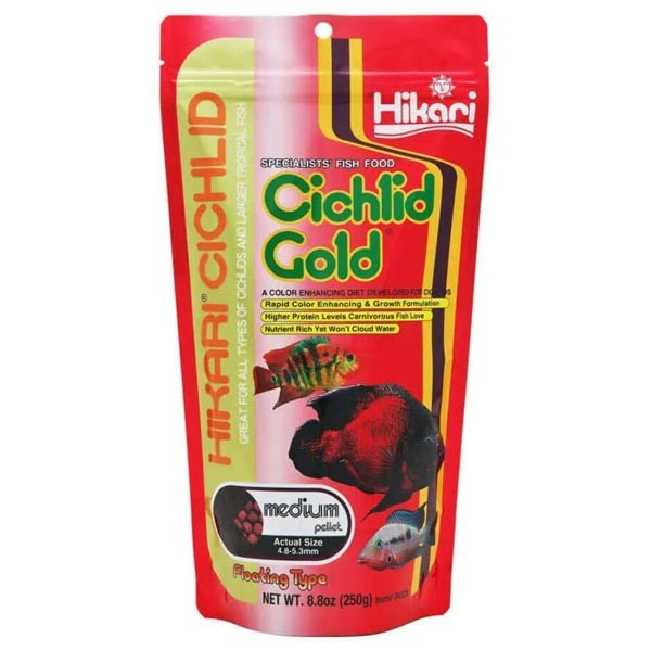 Hikari Cichlid Gold Medium Floating Pellet 250g 1 Hikari Cichlid Gold Medium Floating Pellet 250g
