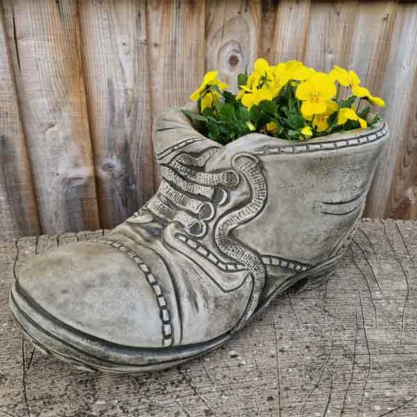Boot Stone Planter 22cm 2 Boot Stone Planter 22cm - Image 2