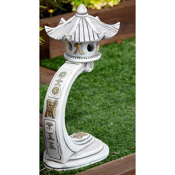 Curved Pagoda Oriental Stone Garden Ornament (Medium) 67cm 2 Curved Pagoda Oriental Stone Garden Ornament (Medium) 67cm - Image 2