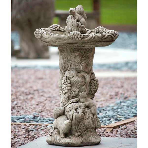 Squirrel Wildlife Stone Bird Bath 68cm 1 Squirrel Wildlife Stone Bird Bath 68cm