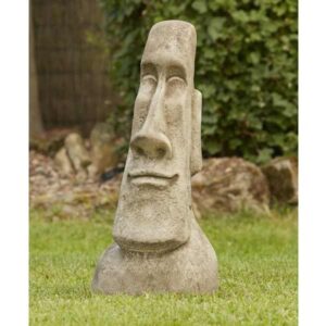 Easter Island Head Male Stone Garden Ornament 52cm