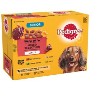 Pedigree Meat Selection in Jelly Senior 12x100g Wet Dog Food