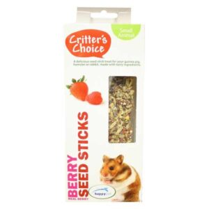 Critters Choice Strawberry & Raspberry Seedsticks 2 Pack Small Animal Treat