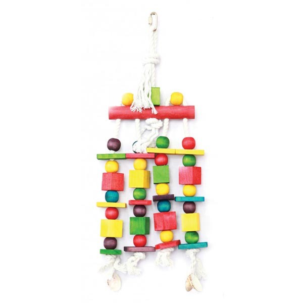Happy Pet Blocks N Beads Parrot Toy 1 Happy Pet Blocks N Beads Parrot Toy