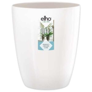 Elho Brussels Diamond Orchid High White 13cm Flower Pot
