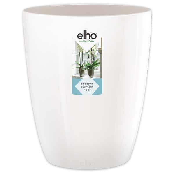 Elho Brussels Diamond Orchid High White 13cm Flower Pot 1 Elho Brussels Diamond Orchid High White 13cm Flower Pot