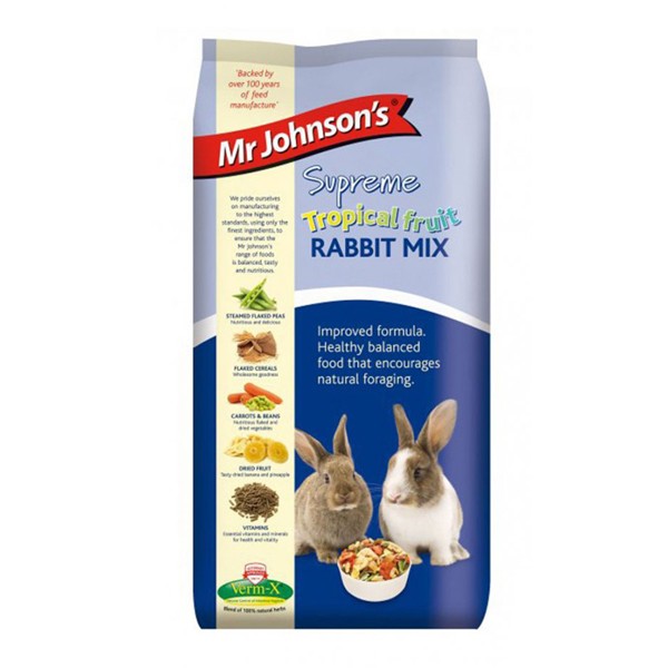 Mr Johnsons Supreme Tropical Fruit Rabbit Mix 2.25kg 1 Mr Johnsons Supreme Tropical Fruit Rabbit Mix 2.25kg