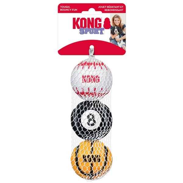KONG Sport Balls 3 Pack Medium Dog Toy 1 KONG Sport Balls 3 Pack Medium Dog Toy