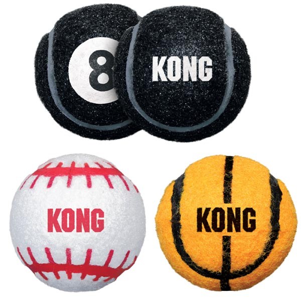 KONG Sport Balls 3 Pack Medium Dog Toy 3 KONG Sport Balls 3 Pack Medium Dog Toy - Image 3