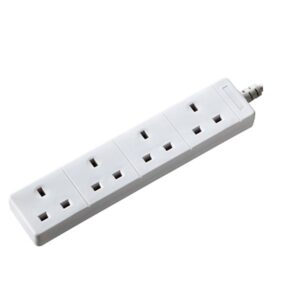 4 Gang Extension Lead 2m 13A White