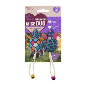 Rosewood Patchwork Mice Duo Cat Toy